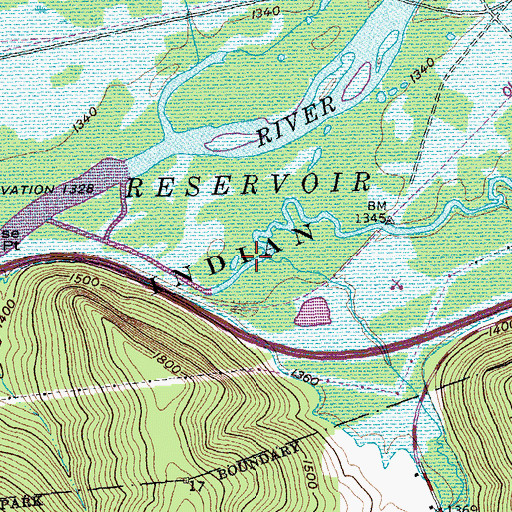 Topographic Map of Bay State Brook, NY