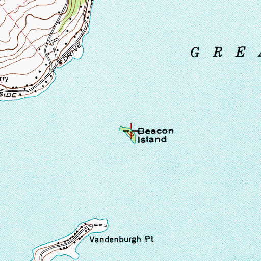 Topographic Map of Beacon Island, NY