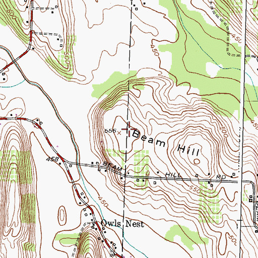 Topographic Map of Beam Hill, NY