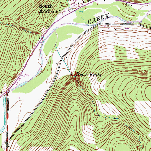 Topographic Map of Bear Falls, NY