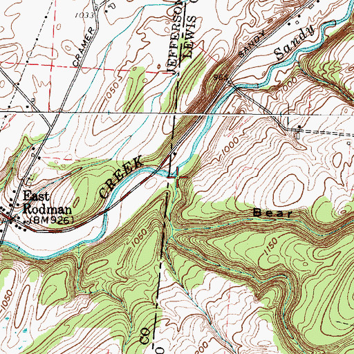 Topographic Map of Bear Gulf, NY