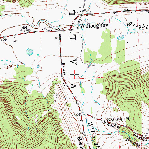 Topographic Map of Bear Hollow, NY