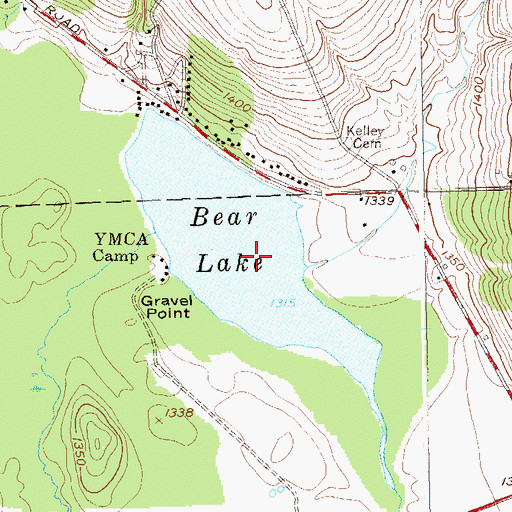 Topographic Map of Bear Lake, NY