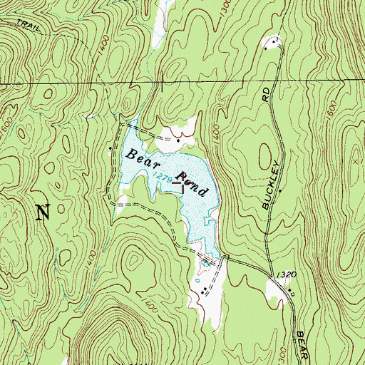 Topographic Map of Bear Pond, NY