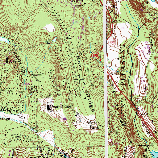 Topographic Map of Bear Ridge, NY