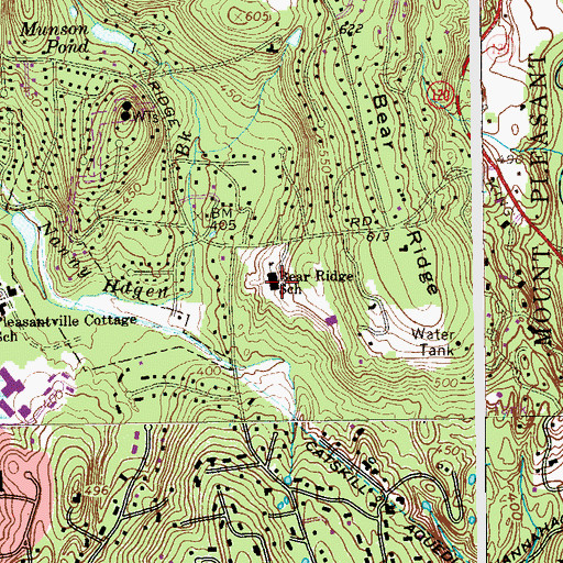 Topographic Map of Bear Ridge School, NY
