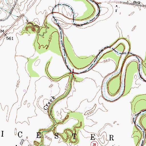 Topographic Map of Beards Creek, NY