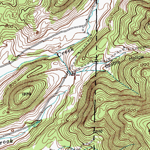 Topographic Map of Beattie Hollow, NY
