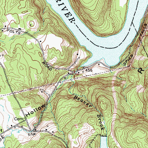 Topographic Map of Beaver Brook, NY