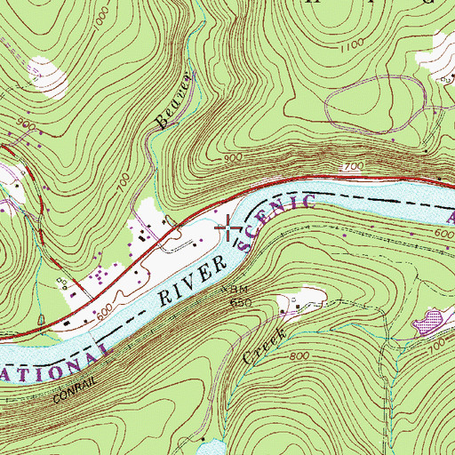 Topographic Map of Beaver Brook, NY