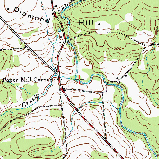 Topographic Map of Beaver Creek, NY