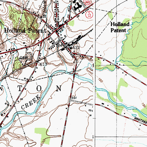 Topographic Map of Beaver Creek, NY