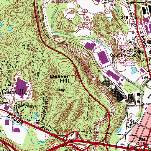 Topographic Map of Beaver Hill, NY