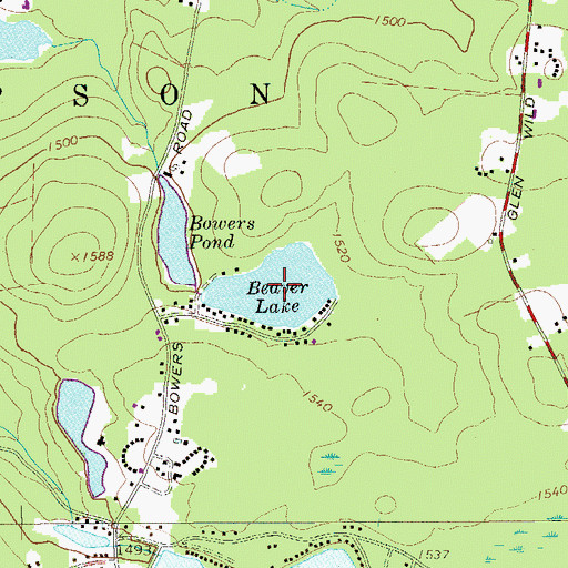 Topographic Map of Beaver Lake, NY
