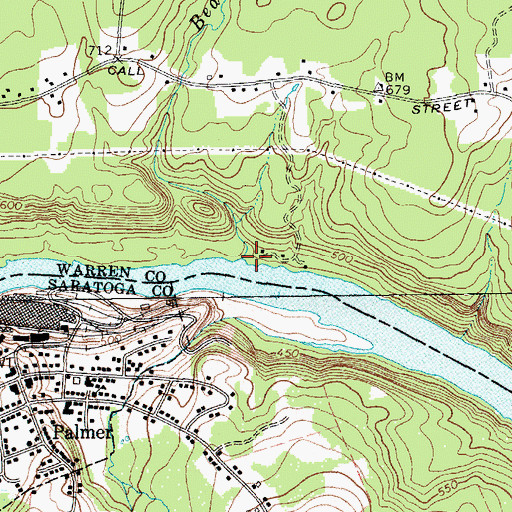 Topographic Map of Beaverdam Brook, NY
