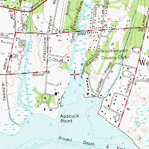 Topographic Map of Beaverdam Creek, NY