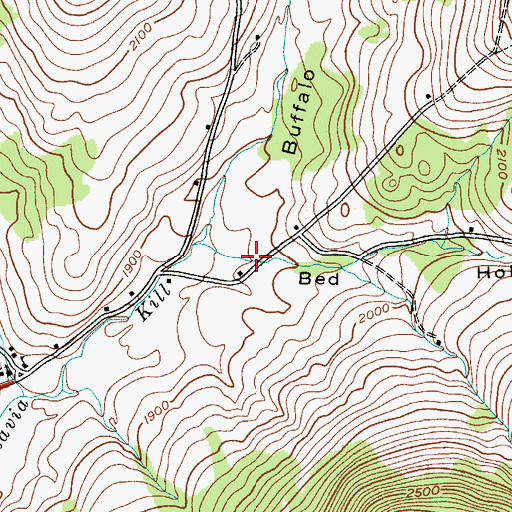Topographic Map of Bed Hollow, NY