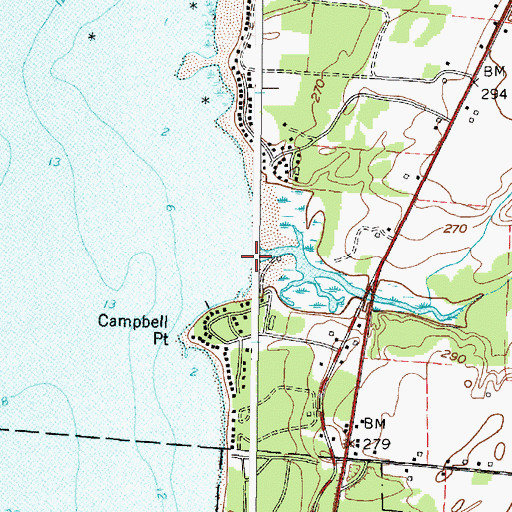 Topographic Map of Bedford Creek, NY