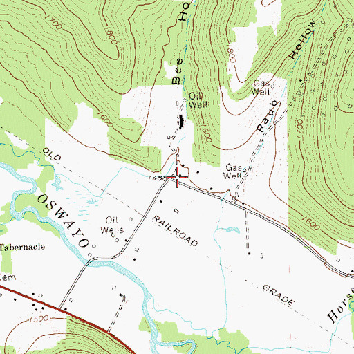 Topographic Map of Bee Hollow, PA