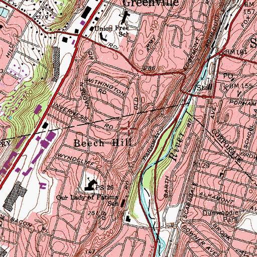 Topographic Map of Beech Hill, NY