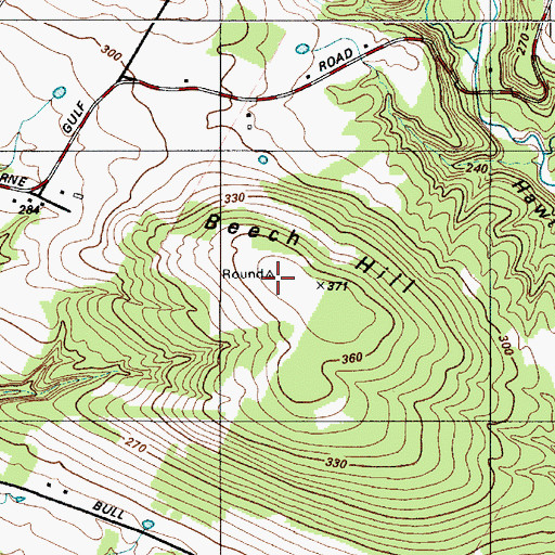 Topographic Map of Beech Hill, NY