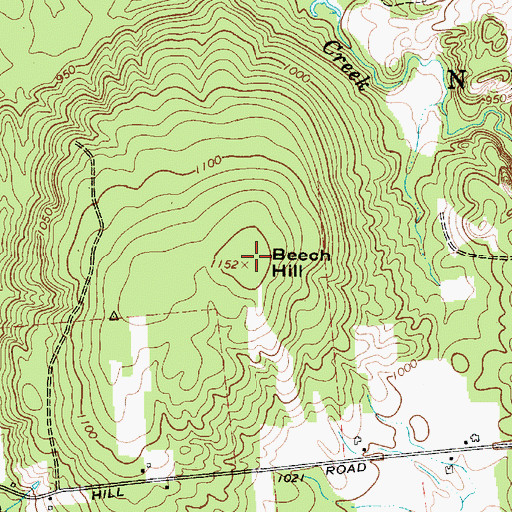 Topographic Map of Beech Hill, NY