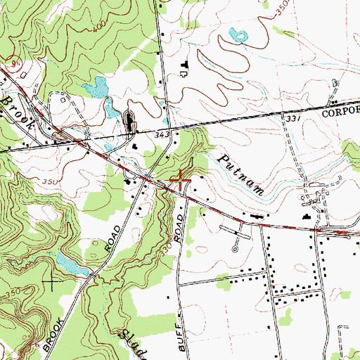 Topographic Map of Bell Brook, NY