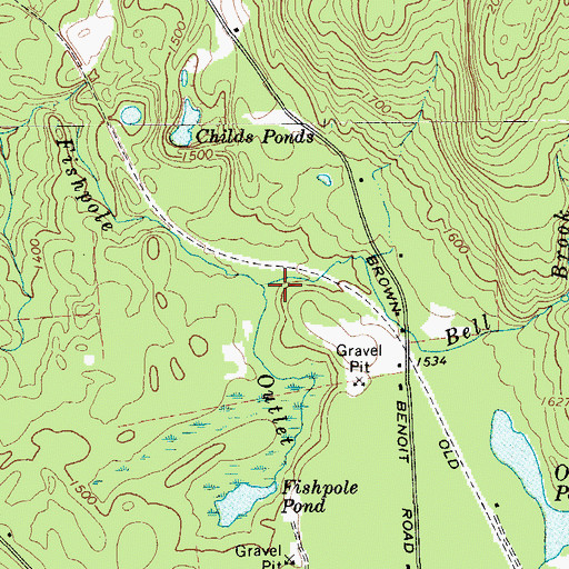 Topographic Map of Bell Brook, NY