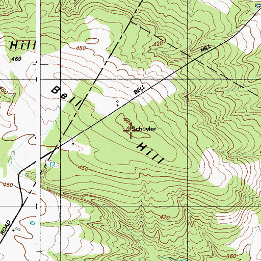 Topographic Map of Bell Hill, NY