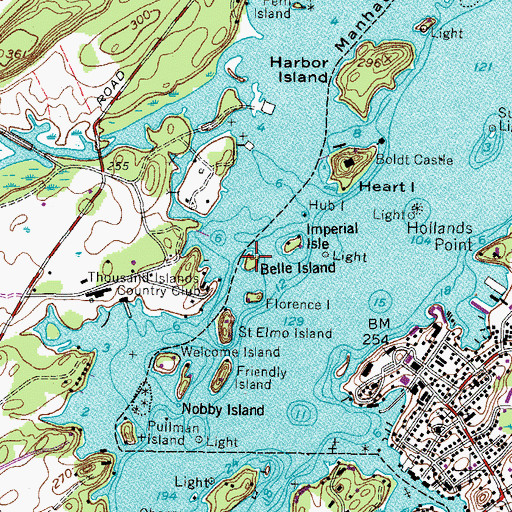 Topographic Map of Belle Island, NY