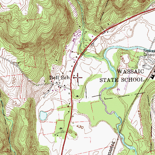 Topographic Map of Bell School, NY