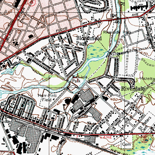 Topographic Map of Bell-Isle Park, NY