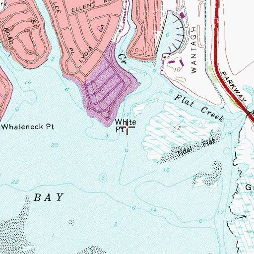 Topographic Map of Bellmore Creek, NY
