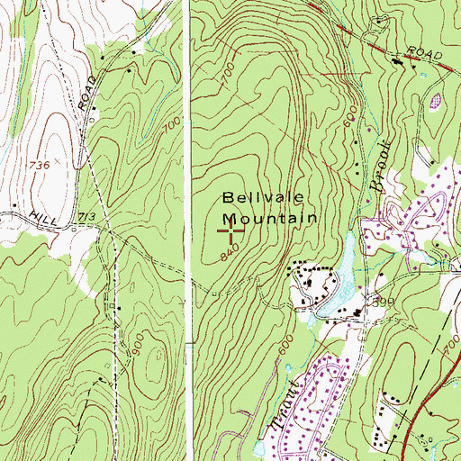 Topographic Map of Bellvale Mountain, NY