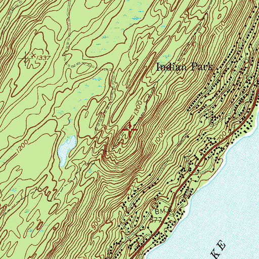 Topographic Map of Bellvale Mountain, NY