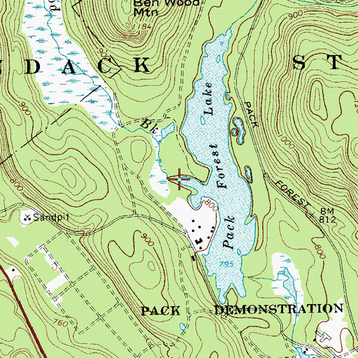 Topographic Map of Ben Wood Brook, NY
