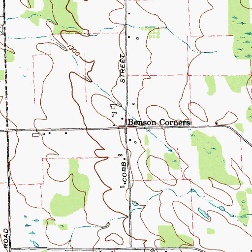 Topographic Map of Benson Corners, NY