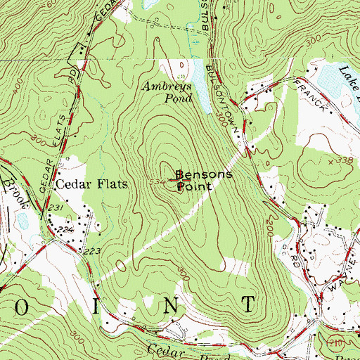 Topographic Map of Bensons Point, NY