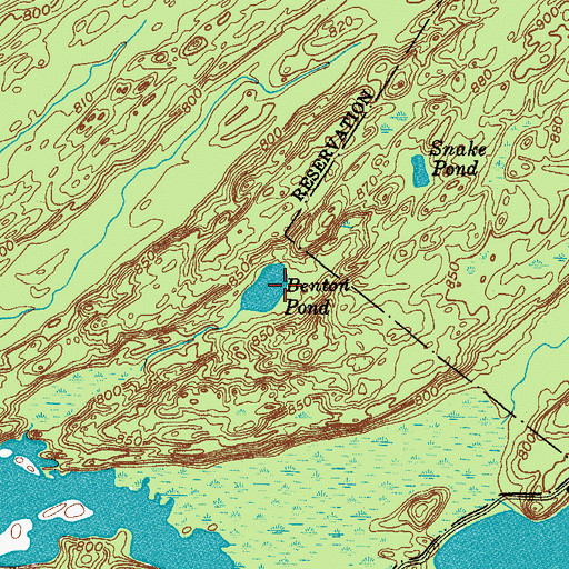 Topographic Map of Benton Pond, NY