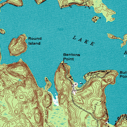 Topographic Map of Bentons Point, NY
