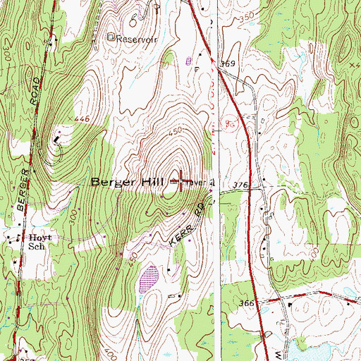 Topographic Map of Berger Hill, NY
