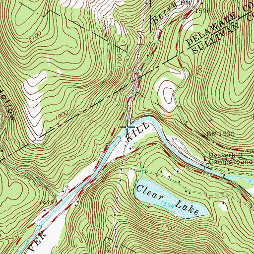 Topographic Map of Berry Brook, NY
