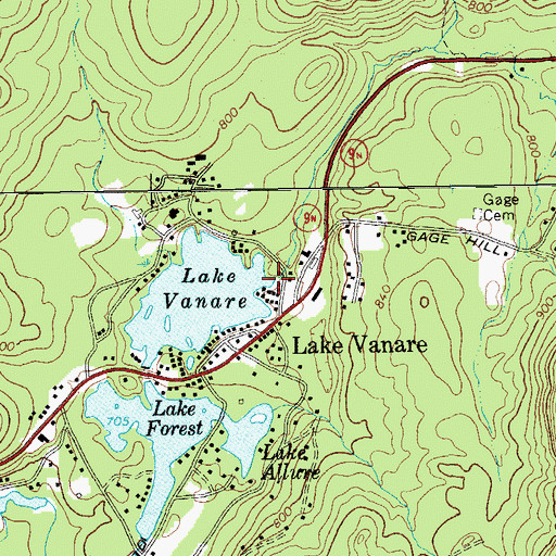 Topographic Map of Berry Pond Brook, NY
