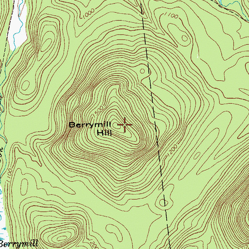 Topographic Map of Berrymill Hill, NY