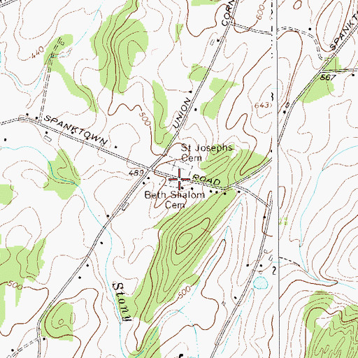 Topographic Map of Beth Shalom Cemetery, NY