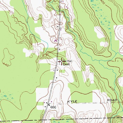 Topographic Map of Bethel Cemetery, NY