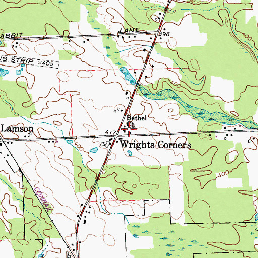 Topographic Map of Lamson Road Community Church, NY
