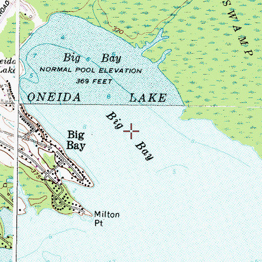 Topographic Map of Big Bay, NY