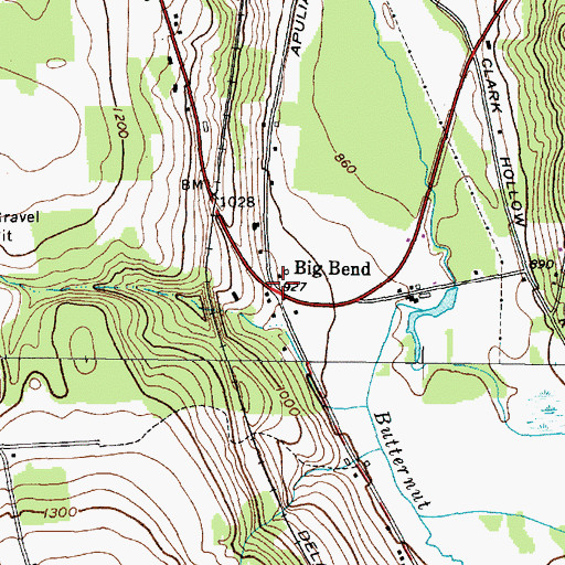Topographic Map of Big Bend, NY