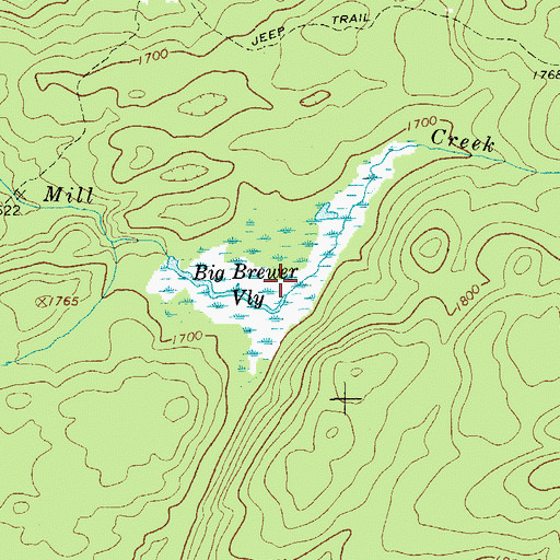 Topographic Map of Big Brewer Vly, NY